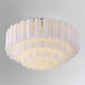 Addis 16 Light 32 inch Aged Brass Flush Mount Ceiling Light in Tronchi Glass White