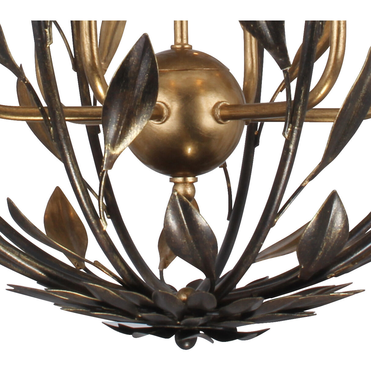 Broche 6 Light 21 inch English Bronze and Antique Gold Chandelier Ceiling Light