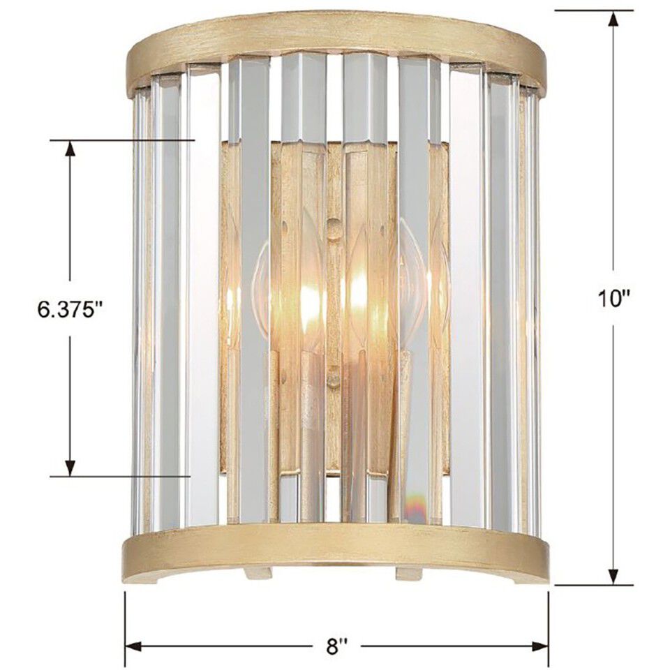 Darcy 2 Light 8 inch Distressed Twilight ADA Sconce Wall Light