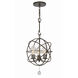 Solaris 3 Light 12 inch English Bronze Outdoor Chandelier
