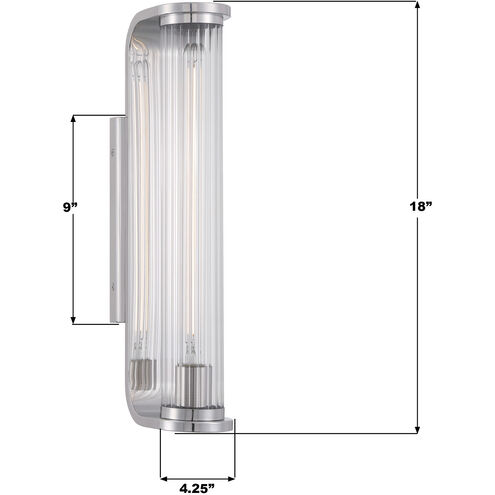 Jarvis Wall Sconce Wall Light in Polished Nickel