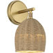 Jace 1 Light 6 inch Soft Gold Sconce Wall Light