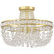 Seville 3 Light 16.5 inch Aged Brass Semi Flush Ceiling Light
