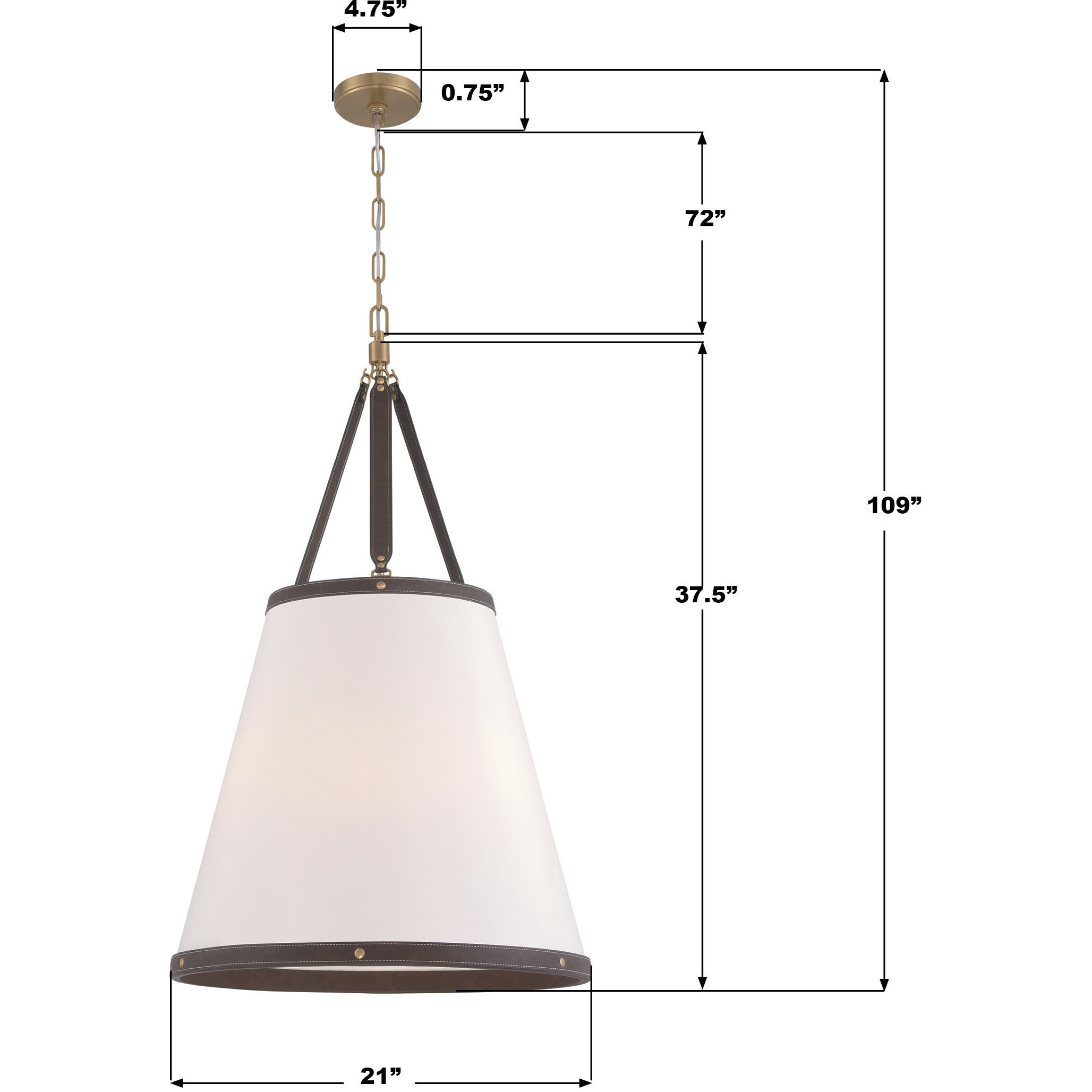 Callahan Pendant Ceiling Light in Luxe Gold