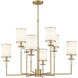 Hatfield 8 Light 33.25 inch Vibrant Gold Chandelier Ceiling Light