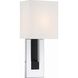 Brent 1 Light 6.5 inch Polished Nickel and Black Forged ADA Sconce Wall Light