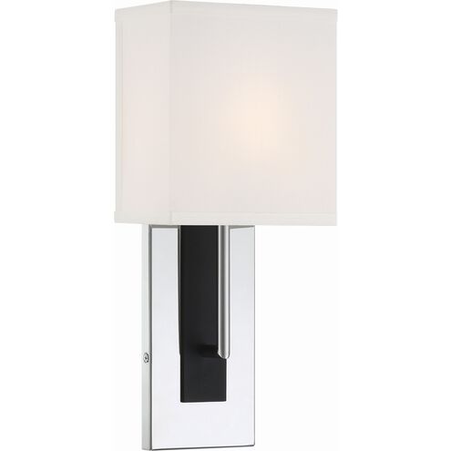 Brent 1 Light 6.5 inch Polished Nickel and Black Forged ADA Sconce Wall Light
