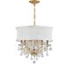 Brentwood 6 Light 24 inch Gold Chandelier Ceiling Light in Swarovski Spectra, Smooth White