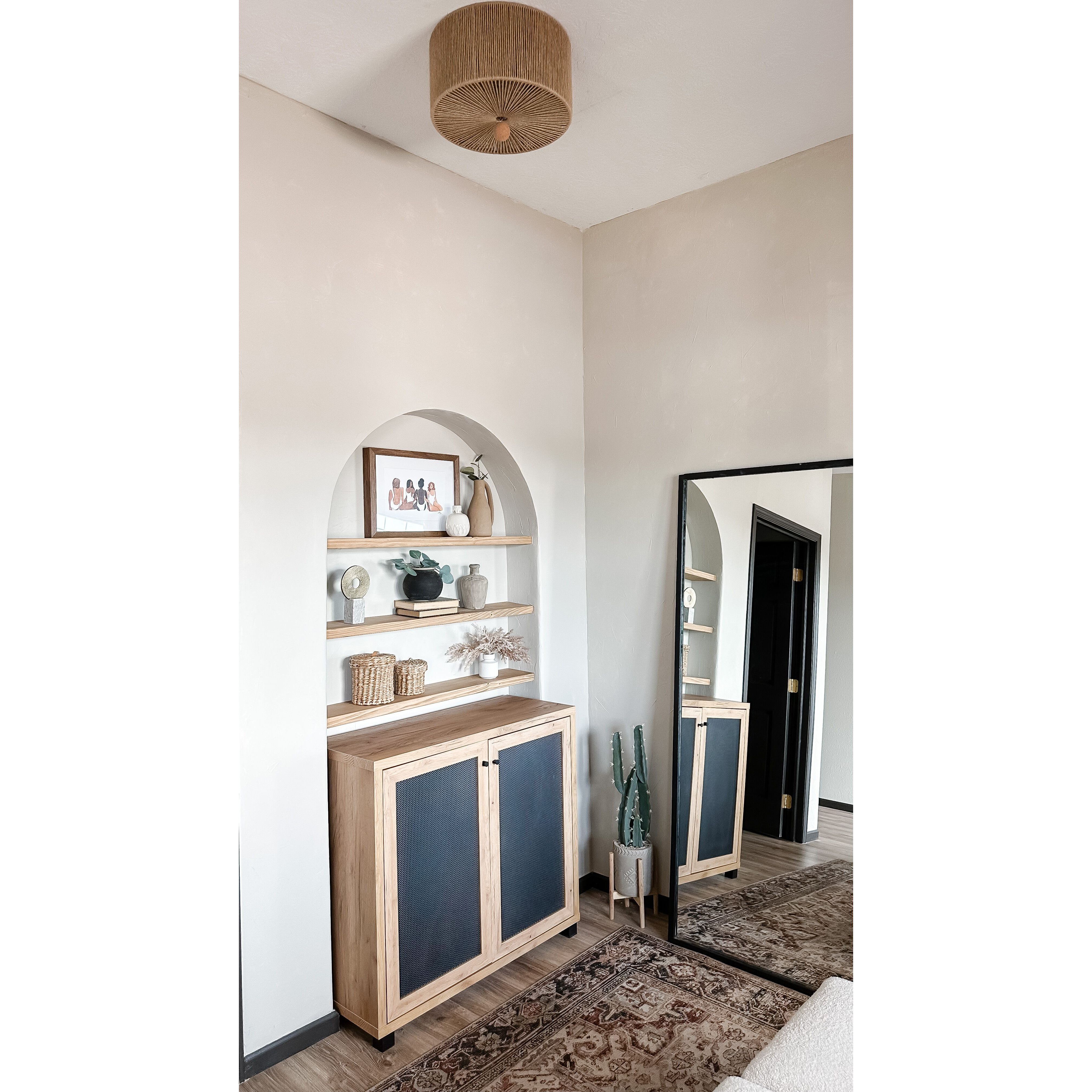 Jessa 3 Light 16 inch Burnished Silver Flush Ceiling Light