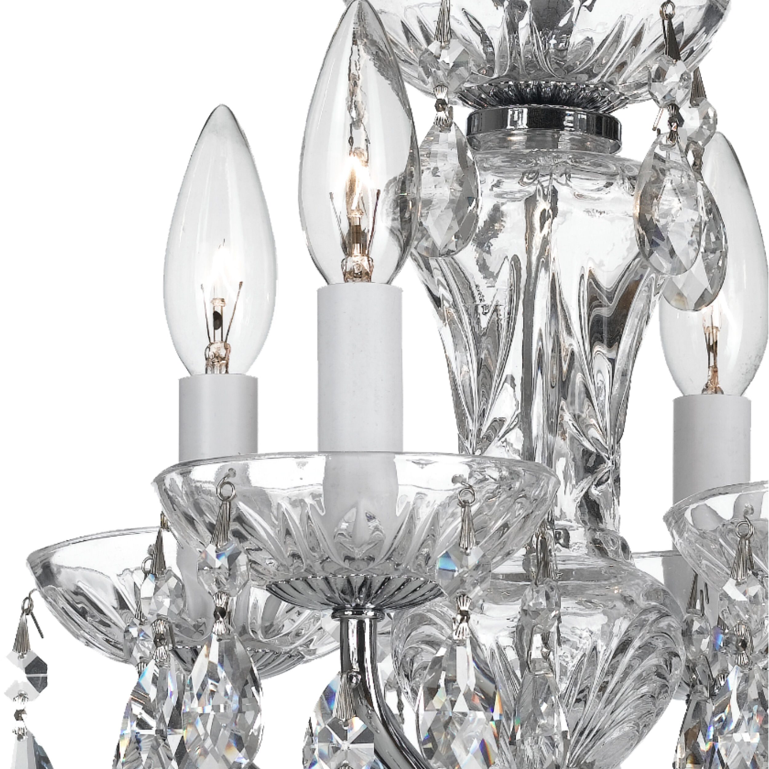 Welton 4 Light 11 inch Polished Chrome Mini Chandelier Ceiling Light in Clear Swarovski Strass