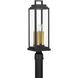 Aspen 4 Light 22 inch Matte Black Outdoor Post