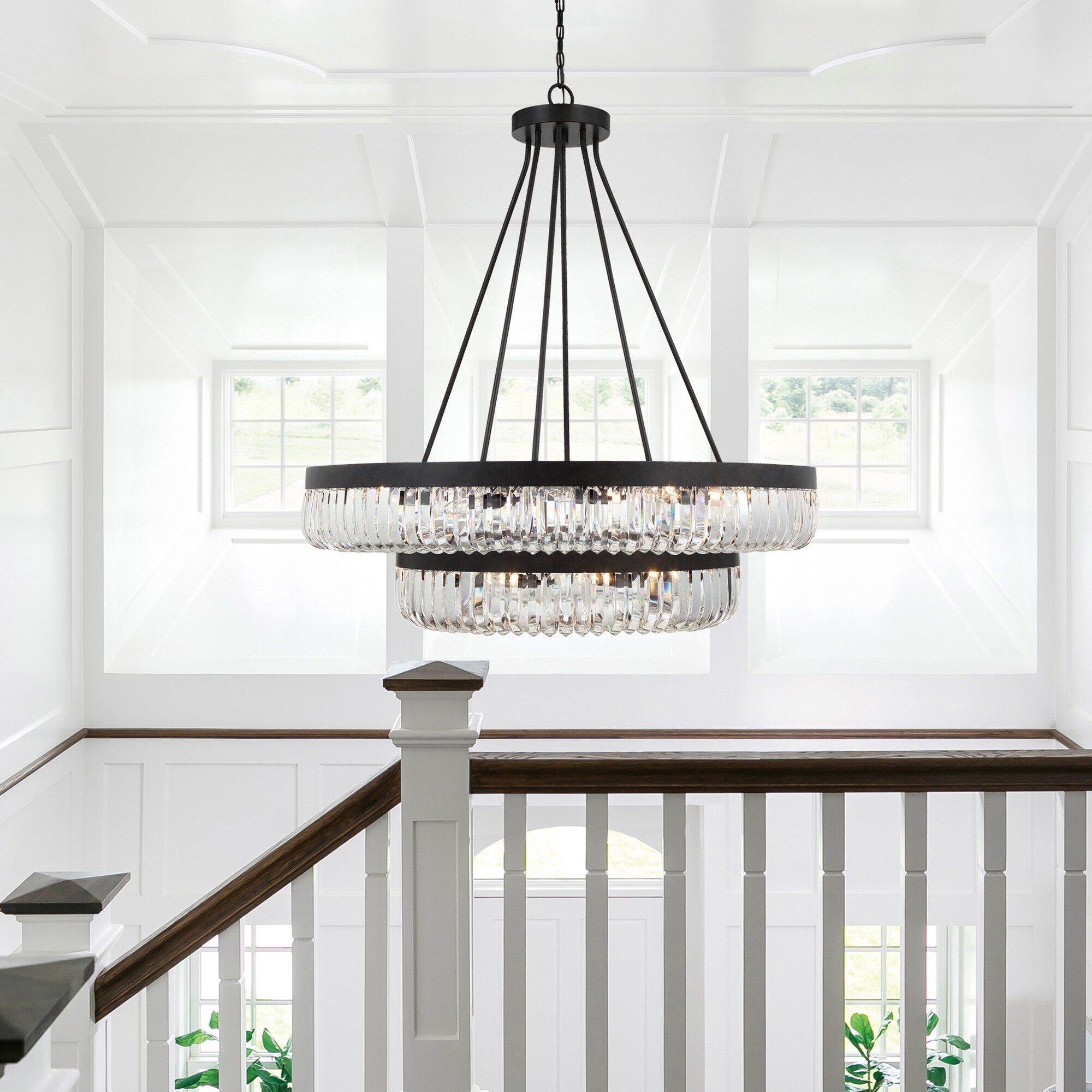 Chari　Amatera Crystorama ALI-B2026-CZ Alister 26 Light 42 inch Charcoal