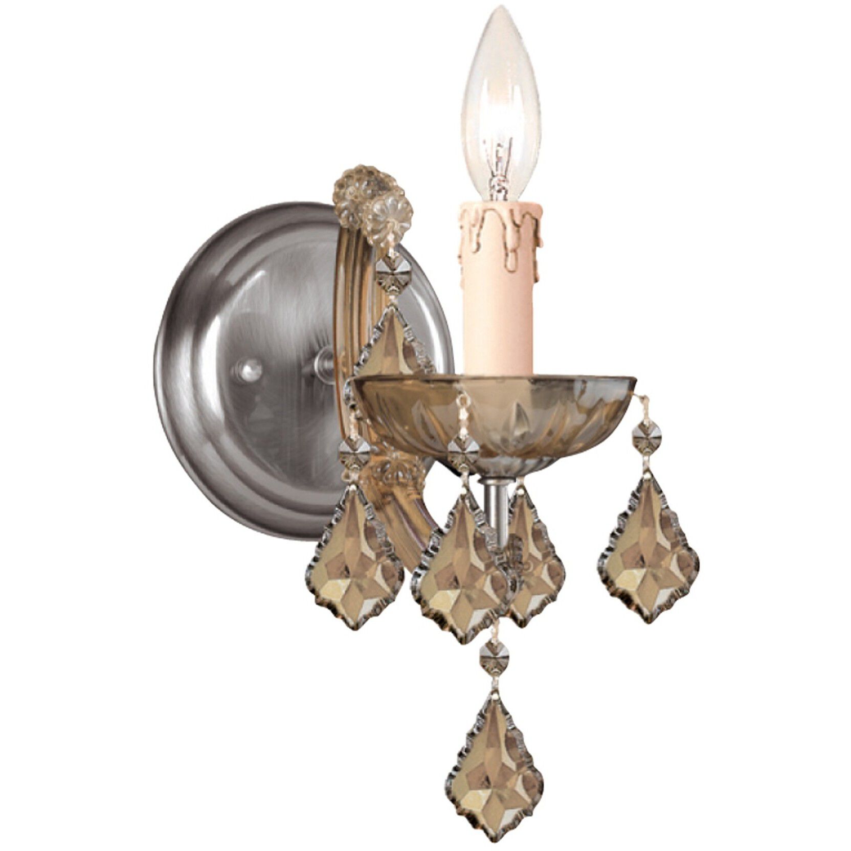 Maria Theresa 1 Light 6 inch Antique Brass Sconce Wall Light in Golden Teak Hand Cut