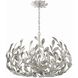 Broche 6 Light 27 inch Antique Silver Chandelier Ceiling Light