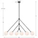Omni 6 Light 46.5 inch Matte Black Chandelier Ceiling Light