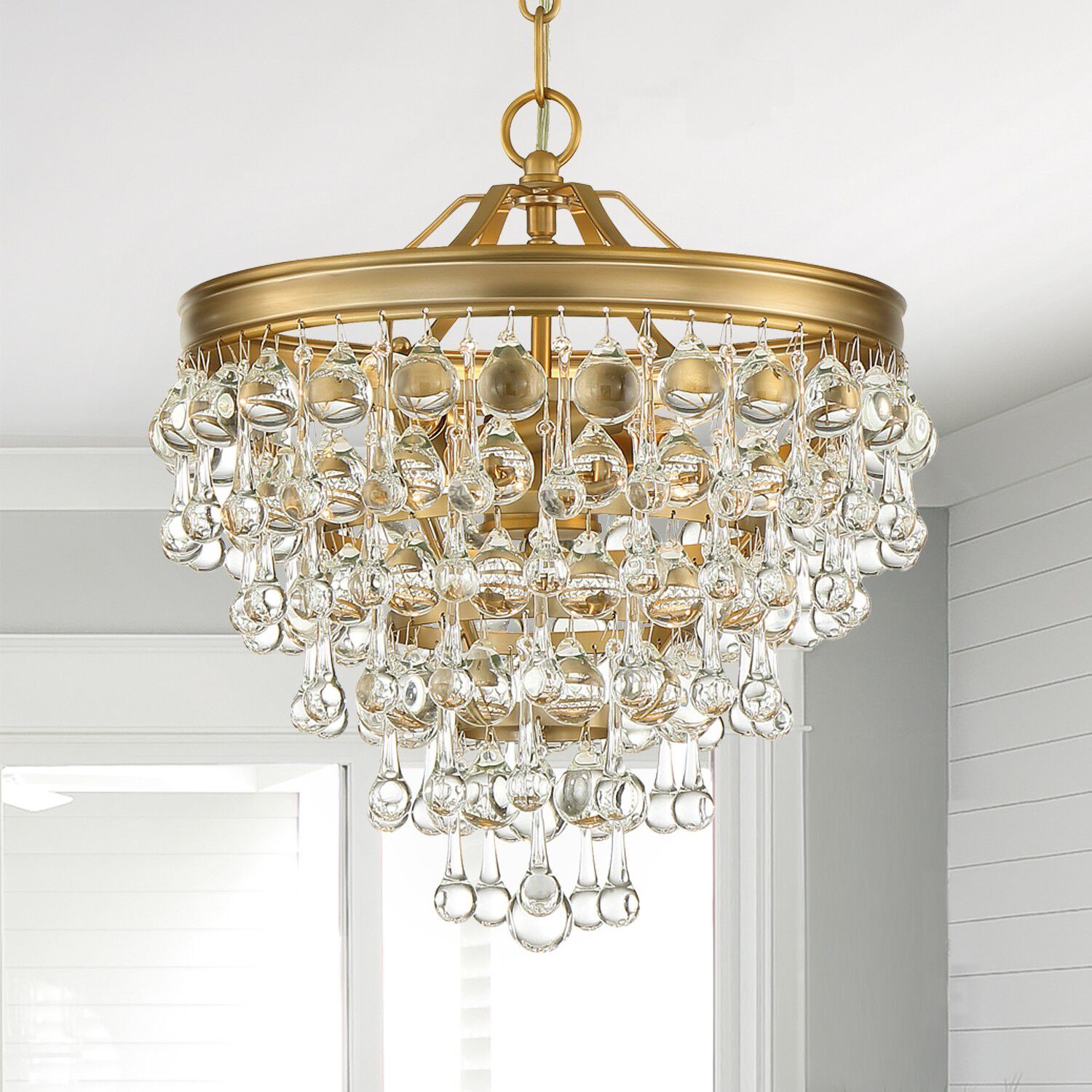 Calypso 3 Light 13 inch Vibrant Gold Chandelier Ceiling Light