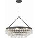 Calypso 6 Light 25 inch Matte Black Chandelier Ceiling Light