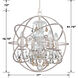 Solaris 4 Light 17 inch Olde Silver Mini Chandelier Ceiling Light in Golden Shadow Hand Cut