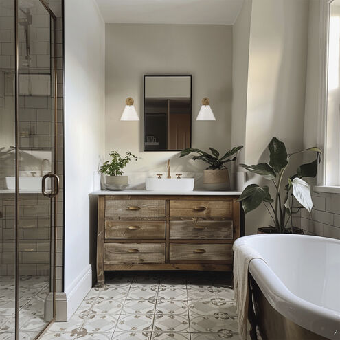 Xavier Sconce Wall Light in Vibrant Gold