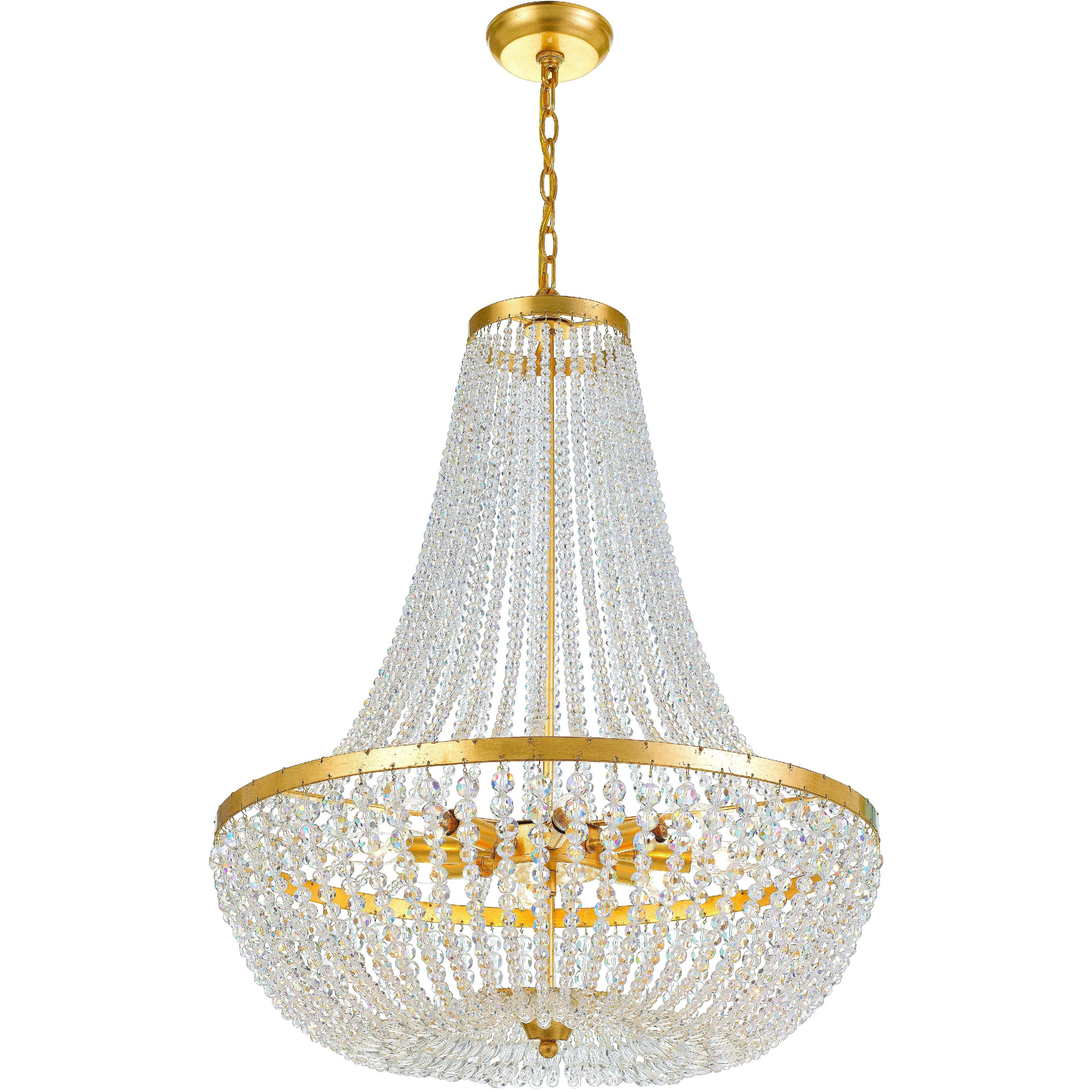 Rylee 8 Light 24.75 inch Antique Gold Chandelier Ceiling Light
