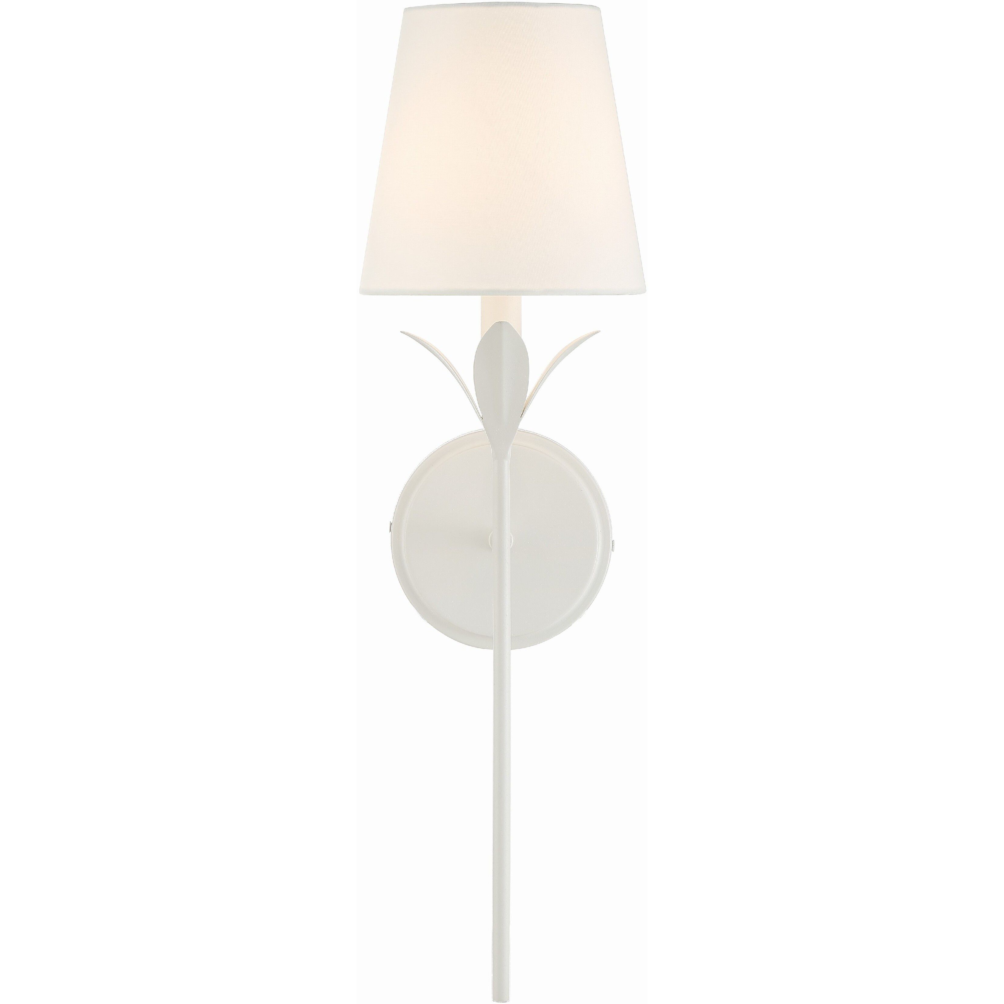Broche Sconce Wall Light in Matte White