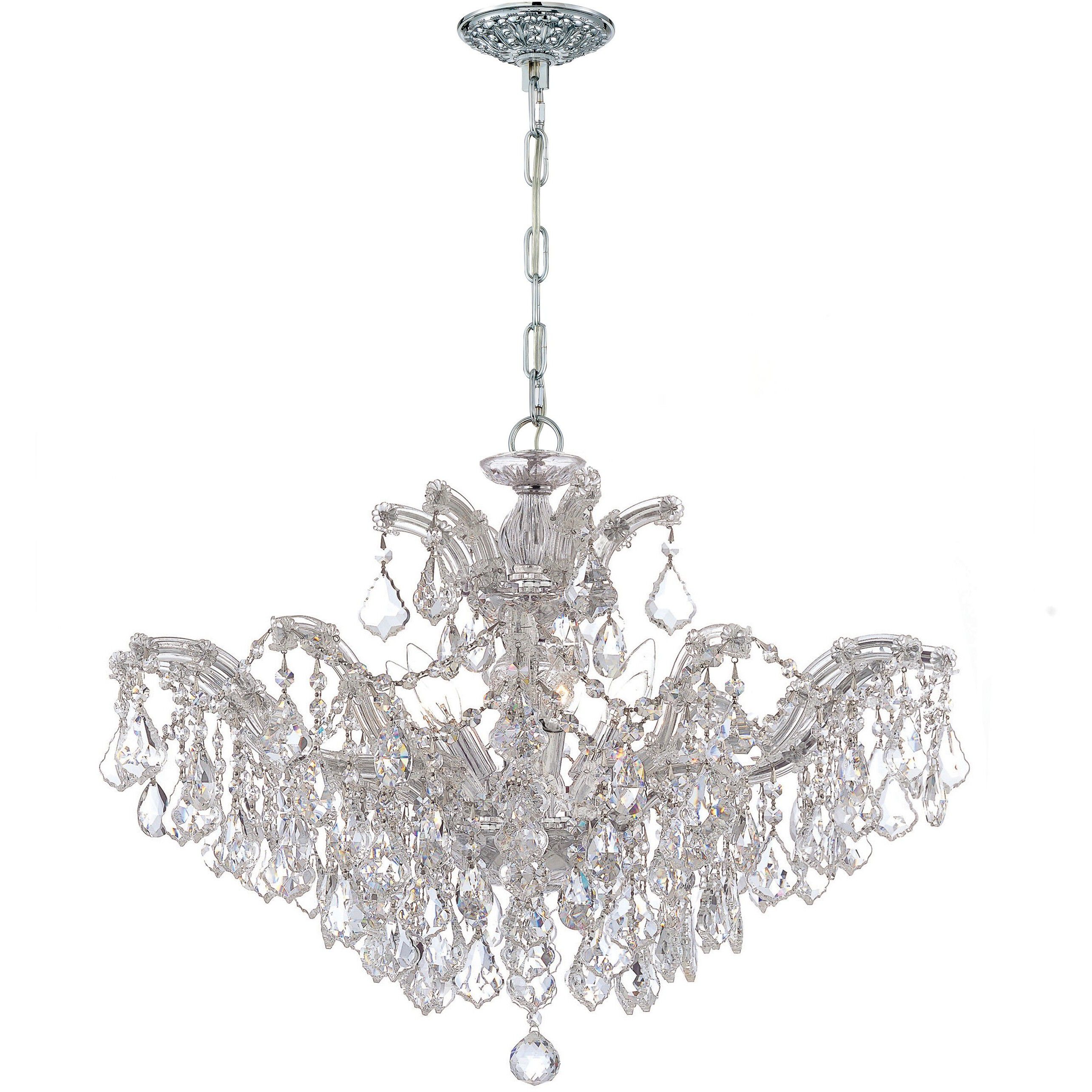 Maria Theresa 6 Light 29 inch Polished Chrome Chandelier Ceiling Light in Clear Swarovski Strass