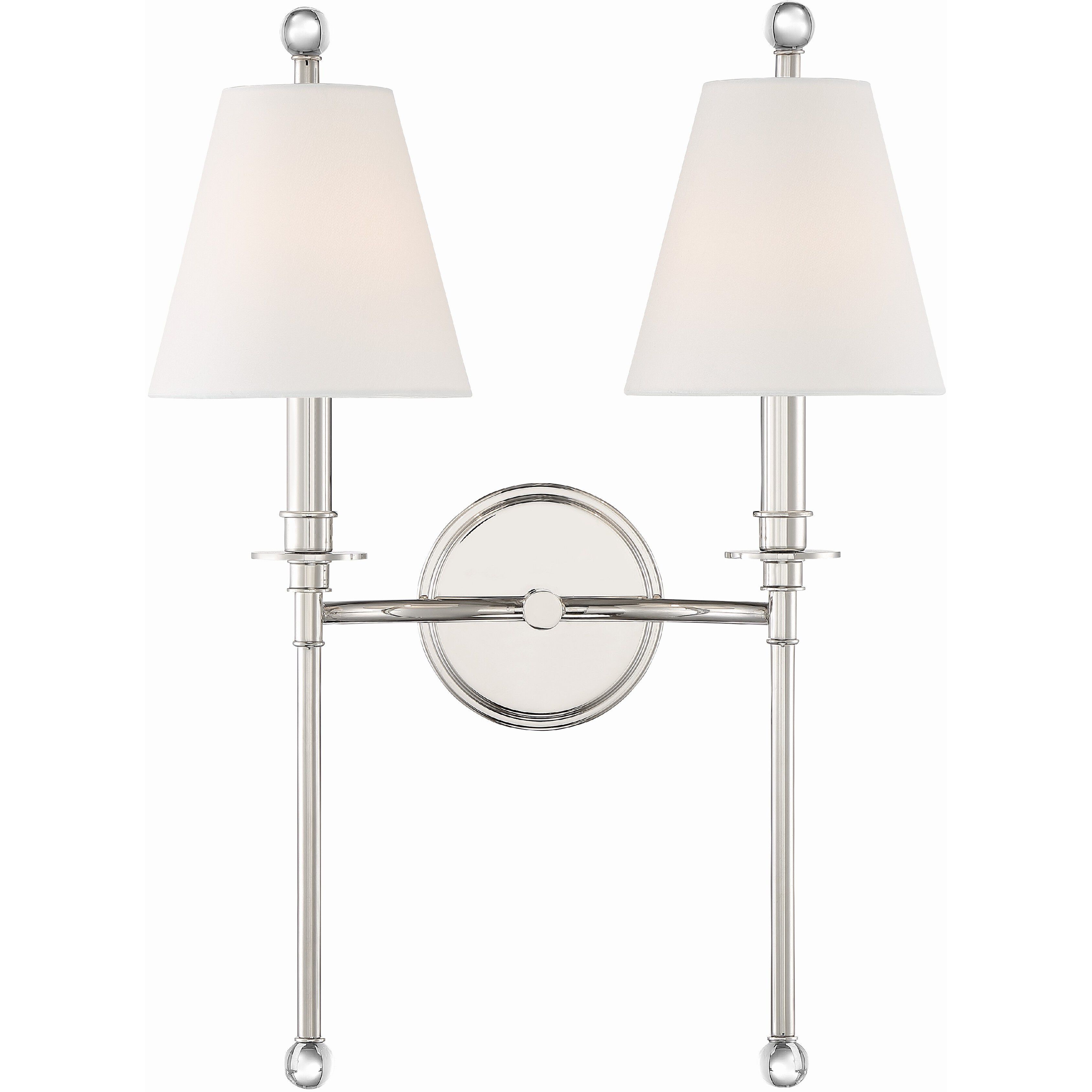 Riverdale Bath Wall Light in Polished Nickel