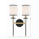 Hatfield 2 Light 12 inch Black Forged and Vibrant Gold Sconce Wall Light in Black Forged with Vibrant Gold
