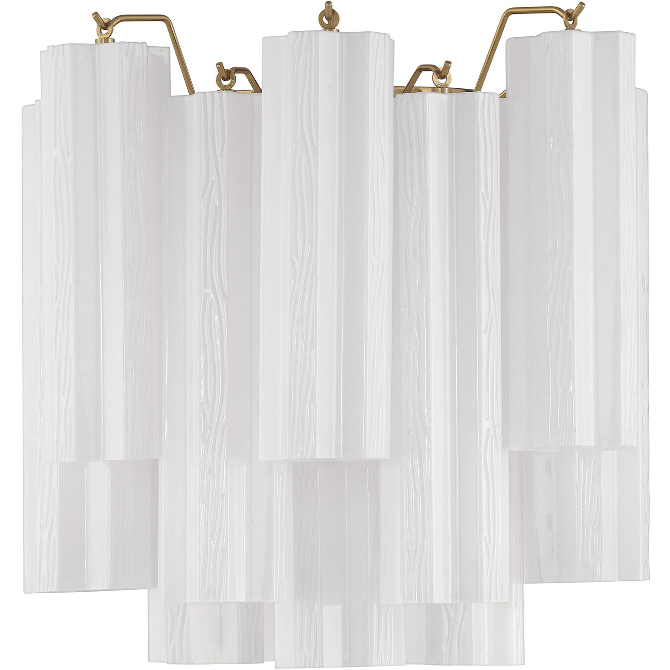 Addis Wall Sconce Wall Light in Tronchi Glass White