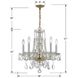 Traditional Crystal 5 Light 18 inch Polished Brass Chandelier Ceiling Light in Clear Swarovski Strass