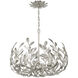 Broche 5 Light 23 inch Antique Silver Chandelier Ceiling Light