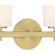 Colton Bath Wall Light in Aged Brass