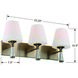 Ramsey 3 Light 23.25 inch Vibrant Gold Bathroom Vanity Light Wall Light