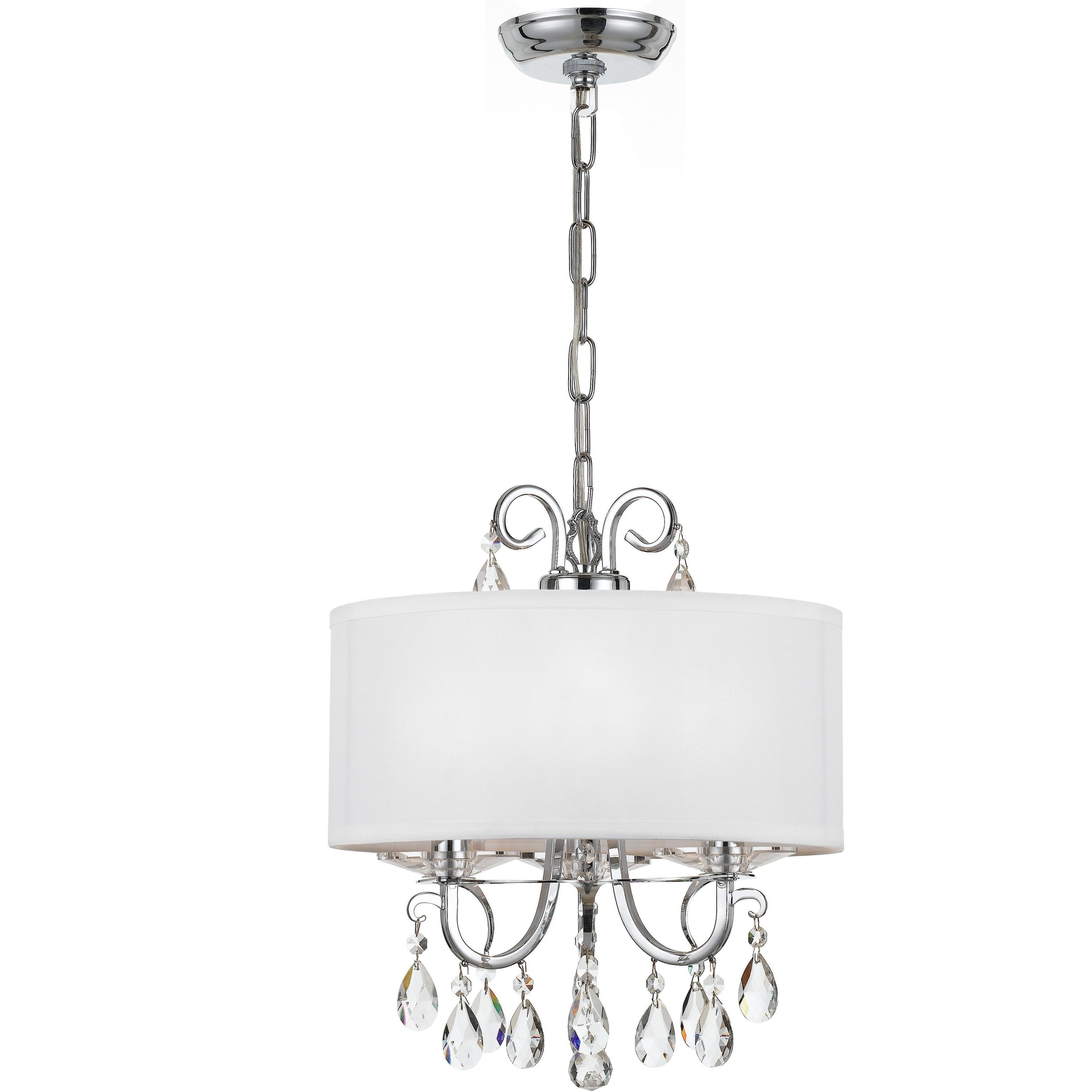 Othello 3 Light 14 inch Polished Chrome Mini Chandelier Ceiling Light in Clear Hand Cut