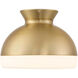 Gidget 2 Light 15 inch Vibrant Gold Flush Ceiling Light