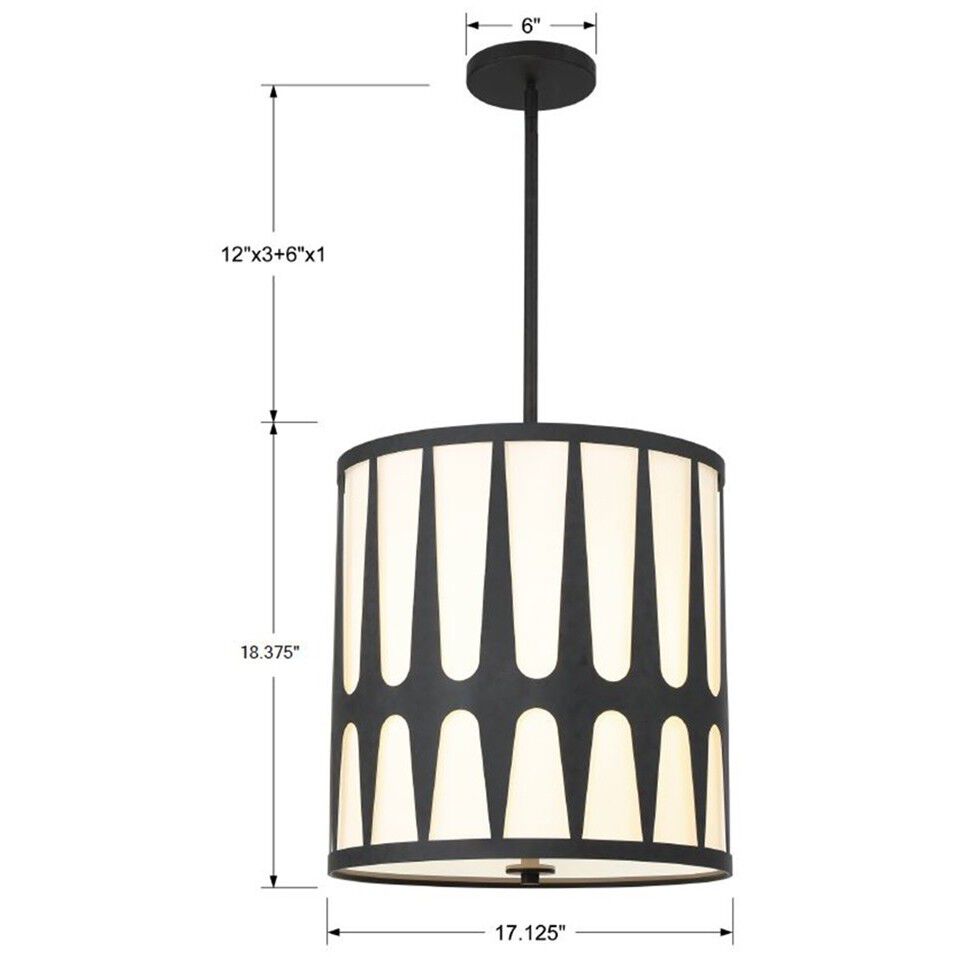 Royston 4 Light 17 inch Black Mini Chandelier Ceiling Light