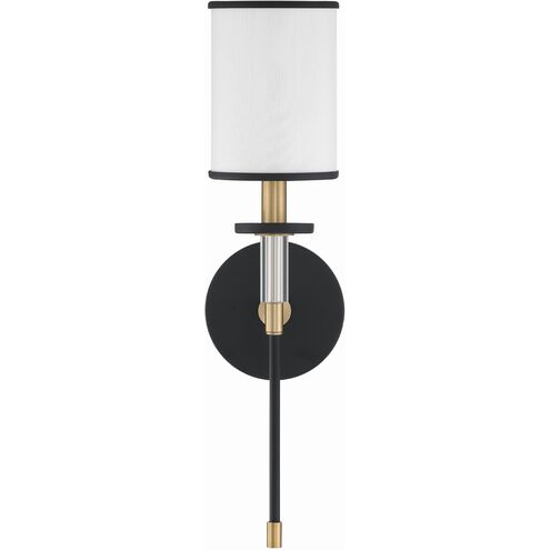 Hatfield 1 Light 5 inch Black Forged and Vibrant Gold Sconce Wall Light in Black Forged with Vibrant Gold