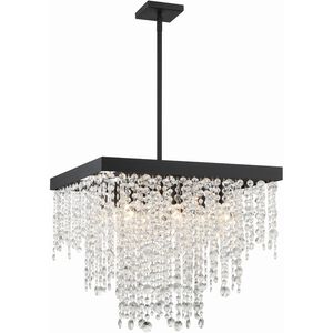Winham 8 Light 22 inch Black Forged Chandelier Ceiling Light in Black and Antique Gold