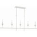 Broche 5 Light 53.5 inch Matte White Linear Chandelier Ceiling Light