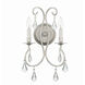 Ashton Bath Wall Light in Clear Hand Cut, Olde Silver