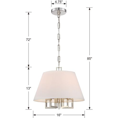 Westwood 5 Light 16 inch Polished Nickel Pendant Ceiling Light