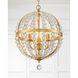 Roxy 3 Light 14 inch Antique Gold Mini Chandelier Ceiling Light