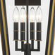 Hawkins 4 Light 22.5 inch Matte Black and Textured Gold Outdoor Sconce
