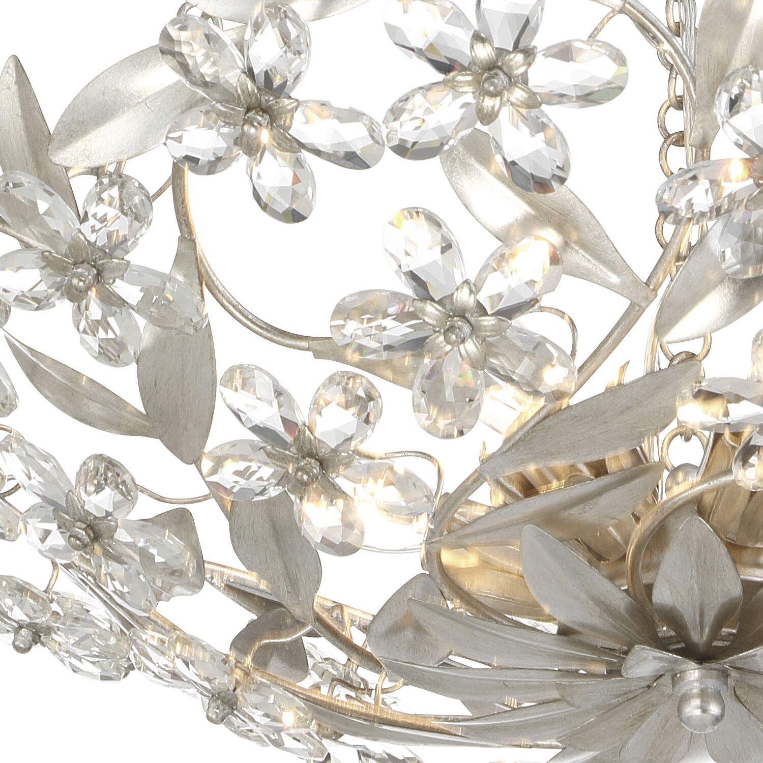 Marselle 6 Light 24 inch Antique Silver Chandelier Ceiling Light