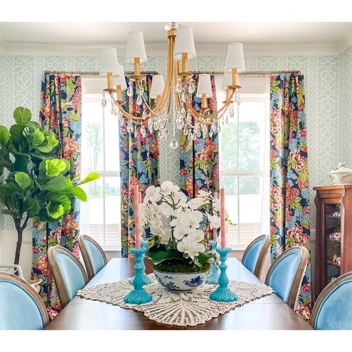 Bridgehampton 8 Light 28 inch Antique Gold Chandelier Ceiling Light in Clear Hand Cut