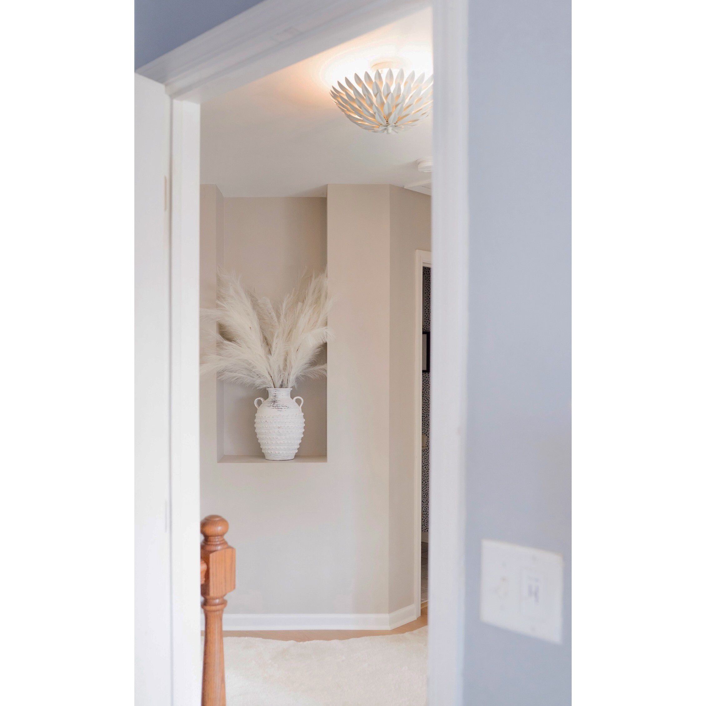 Broche 4 Light 16 inch Matte White Semi Flush Ceiling Light