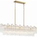 Addis 14 Light 51.75 inch Aged Brass Chandelier Ceiling Light in Tronchi Glass Clear