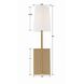 Lena 1 Light 4.5 inch Vibrant Gold Sconce Wall Light