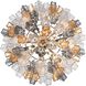 Addis 16 Light 32 inch Polished Chrome Chandelier Ceiling Light in Tronchi Glass Autumn