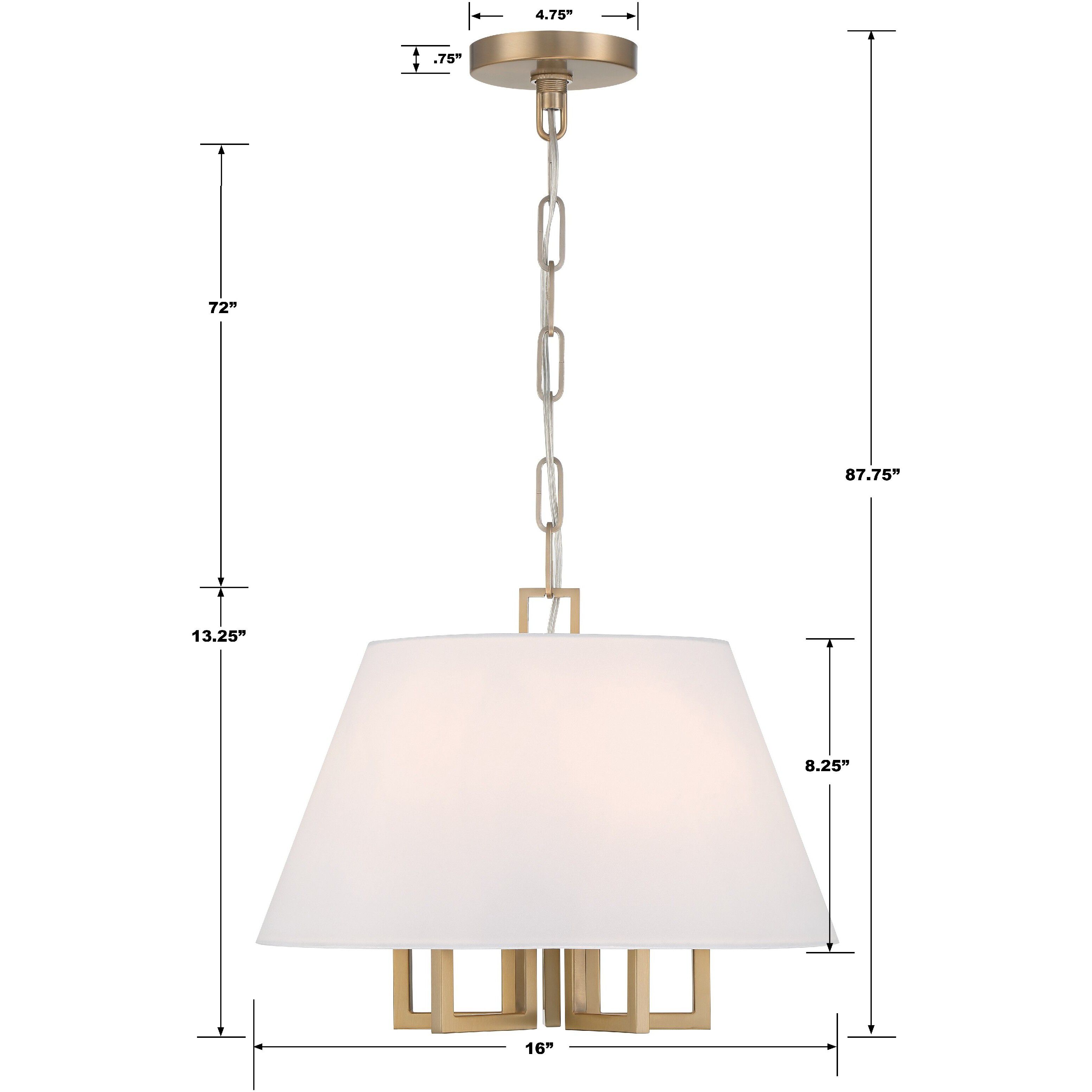 Westwood 5 Light 16 inch Vibrant Gold Chandelier Ceiling Light